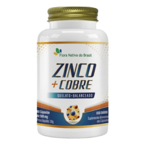 Zinco + Cobre - 500mg - 60 Cápsulas
